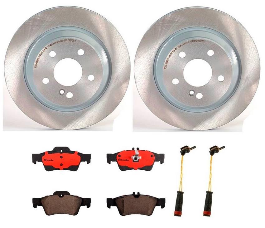 Mercedes Brembo Brakes Kit - Pads and Rotors Rear (300mm) (Ceramic) 220423021264 - Brembo 1539773KIT